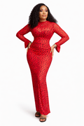 Scarlet charm mesh maxi dress