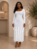 white midi dress